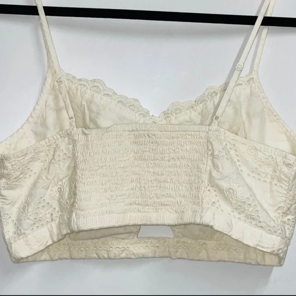 100% cotton eyelet lace bralette American Eagle, adjustable straps, vintage look - Picture 10 of 12